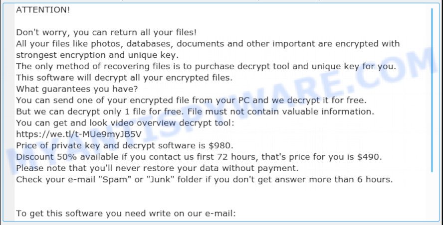 Mtogas virus ransomnote