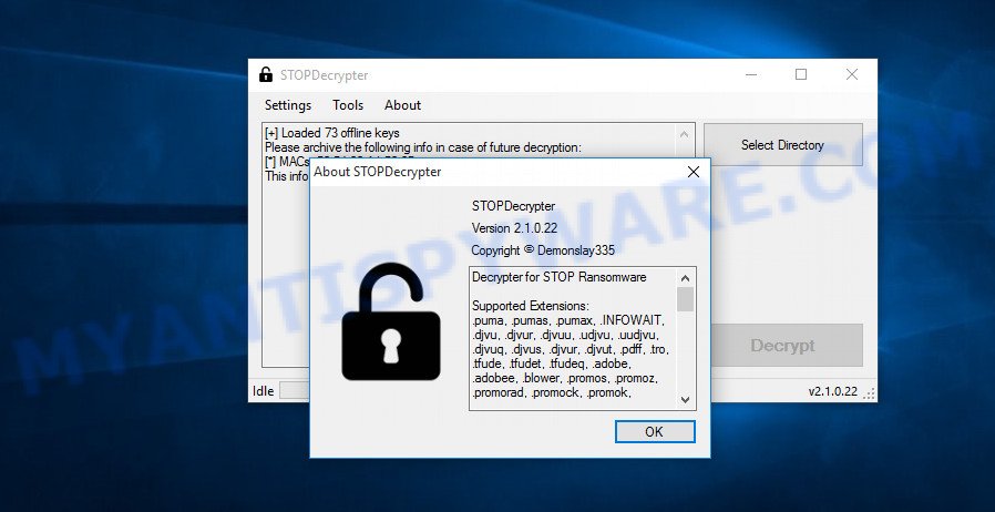 Masok decryption tool