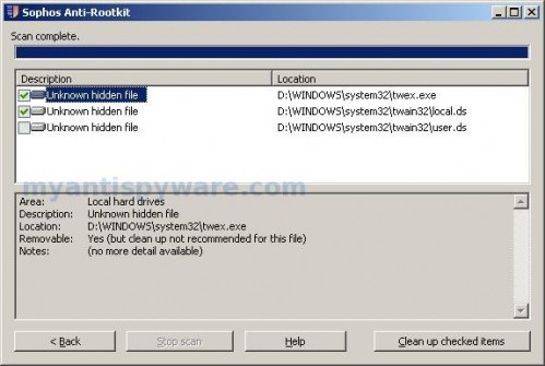 sophos-antirootkit-results