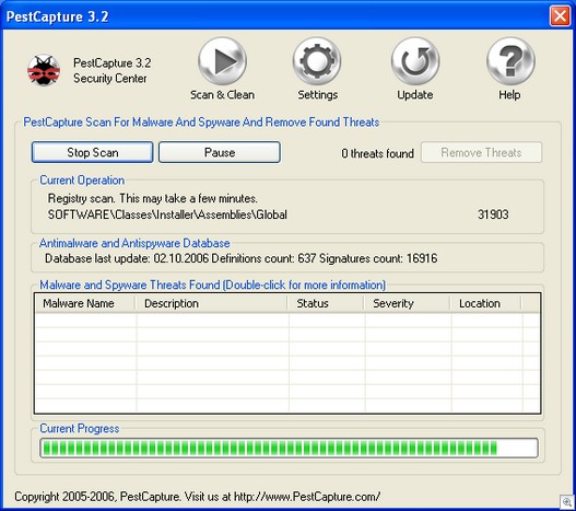 PestCaptures rogue antispyware