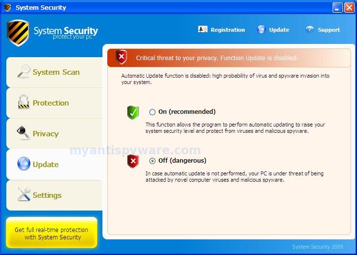 Sicherheitscenter-Alarm spyware.ispynow