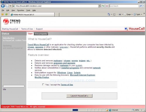 to use TrendMicro online virus scanner Micro HouseCall)