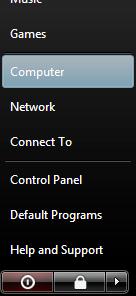 start menu computer option