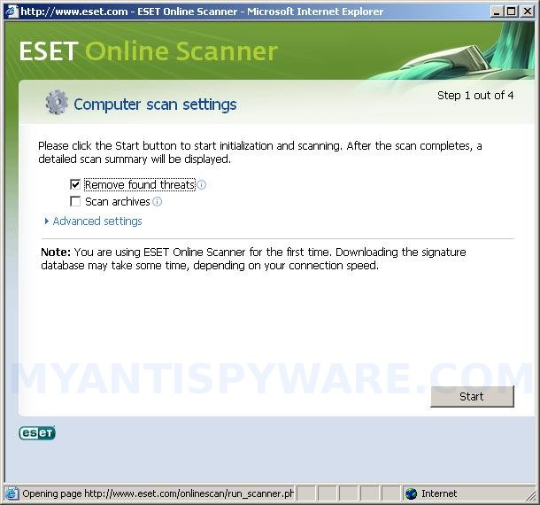 How to use ESET Online Scanner