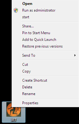 jrt run as administrator