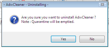adwcleaner uninstalling