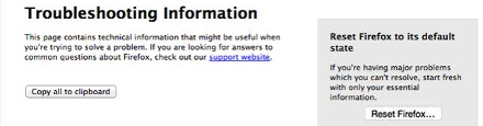 firefox support reset
