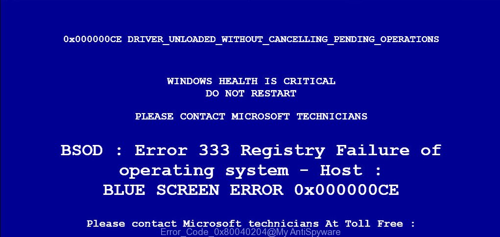 Error Code 0x80040204