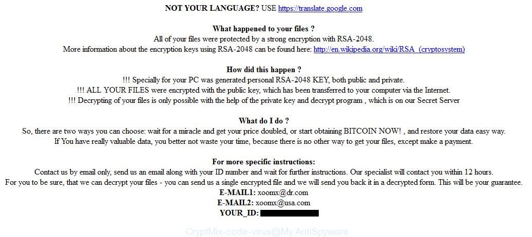 CryptMix virus