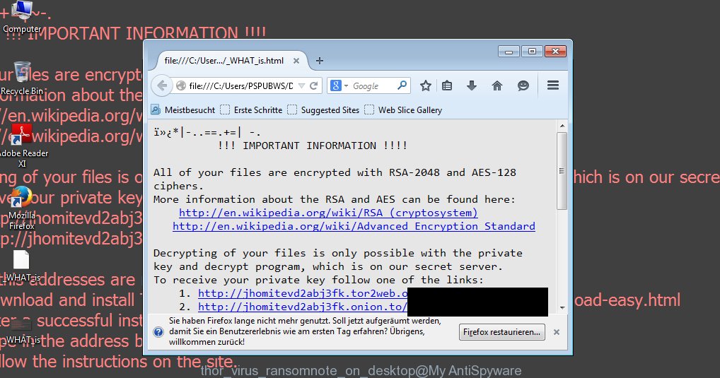 .Thor File Virus Ransomware - How to decrypt .thor files - ransomnote