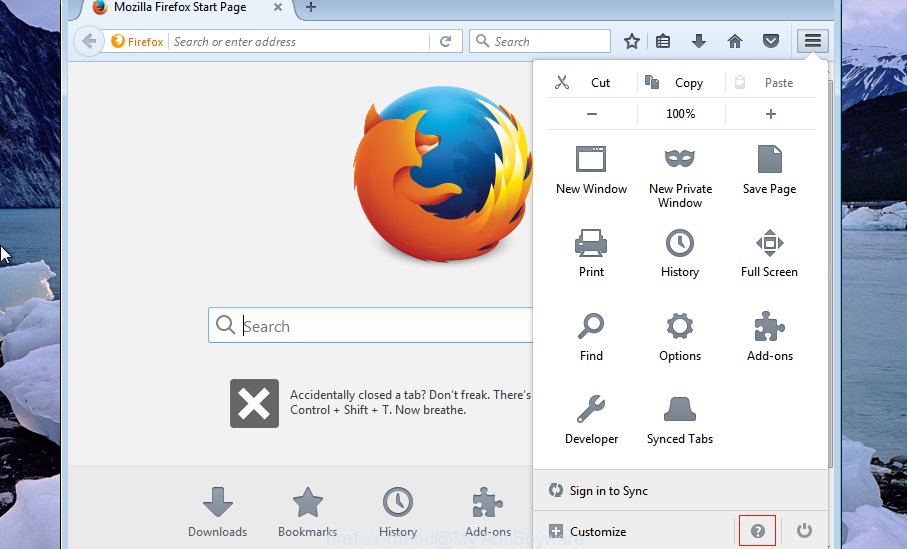  Mozilla Firefox-menyen 