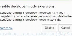 Disable developer mode extension