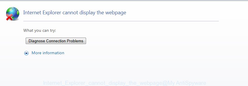 Internet Explorer cannot display the webpage