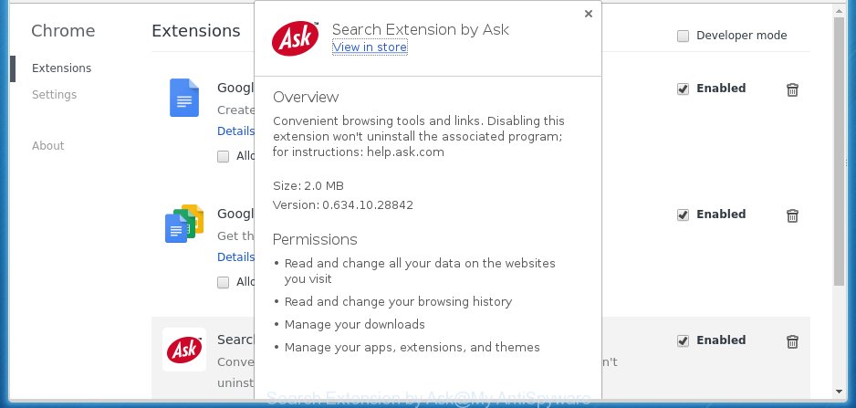 Search Extension by Ask