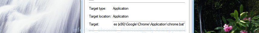 affected chrome shortcut file