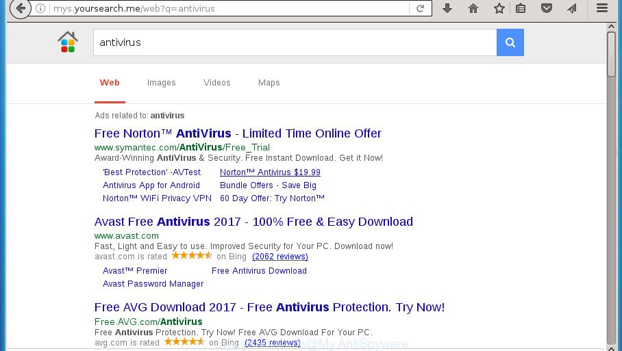 mys yoursearch virus
