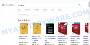 Bing Search redirect virus