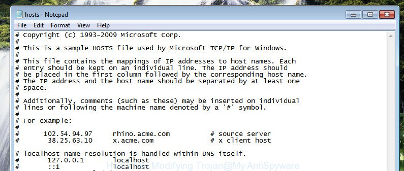 Hosts File Modifying Trojan