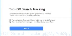 Turn Off Search Tracking