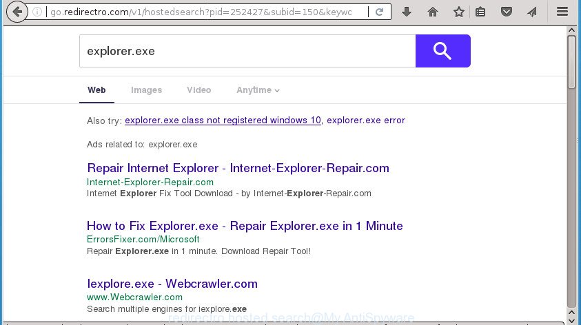 redirectro hosted search