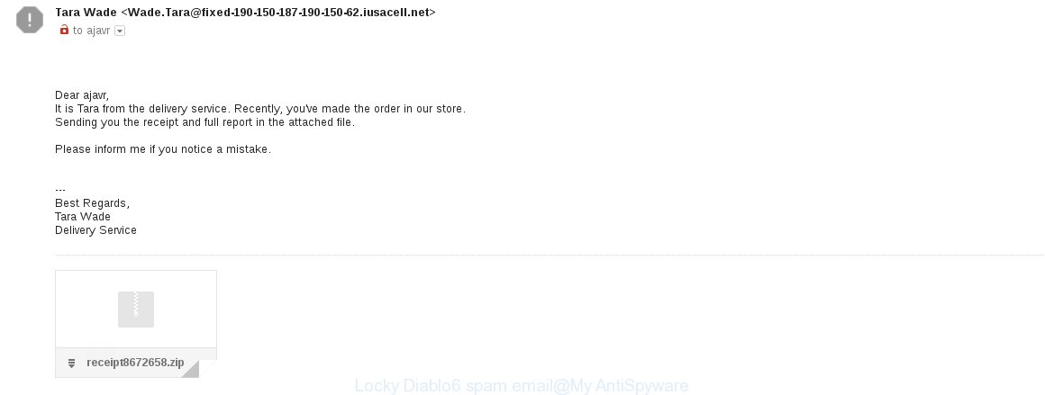 Locky Diablo6 spam email