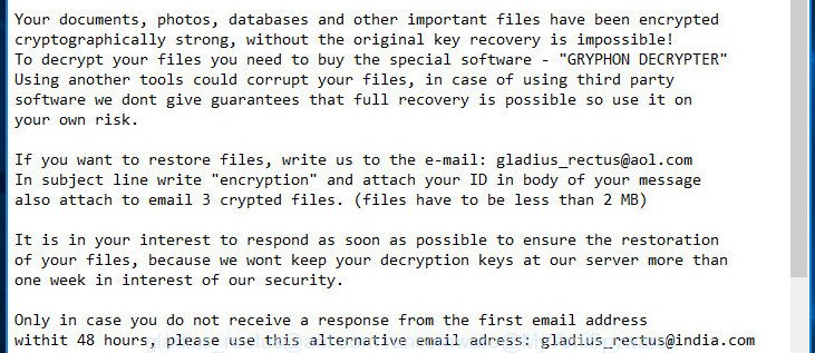 gladius_rectus@aol.com ransomware