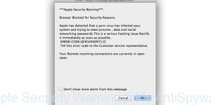 Apple Security Warning