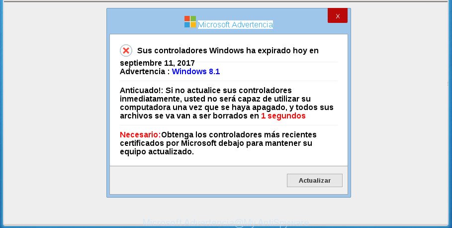 Microsoft Advertencia