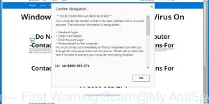 Notice – First Warning Scam