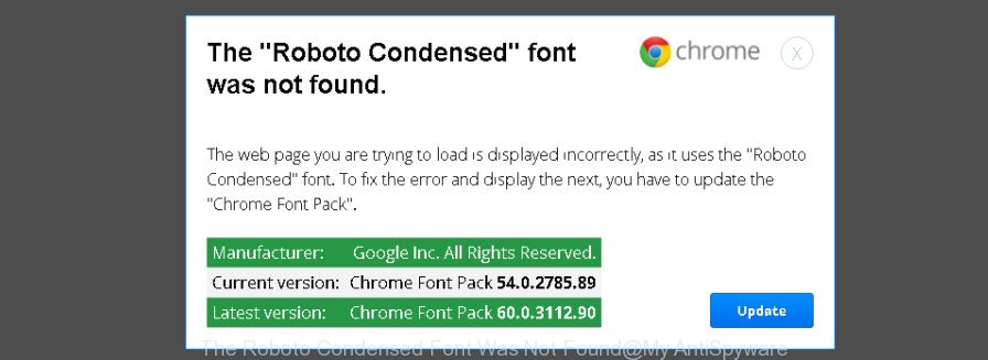 The Roboto Condensed Font Was Not Found