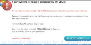 Your system is heavily damaged by 4 virus