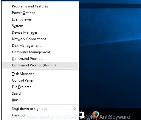 start command prompt (admin)