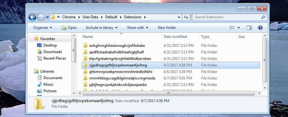 uninstall chrome extension folder remove