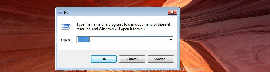uninstall chrome extension run regedit