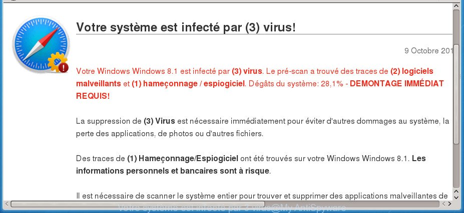 Votre système est infecté par 3 virus