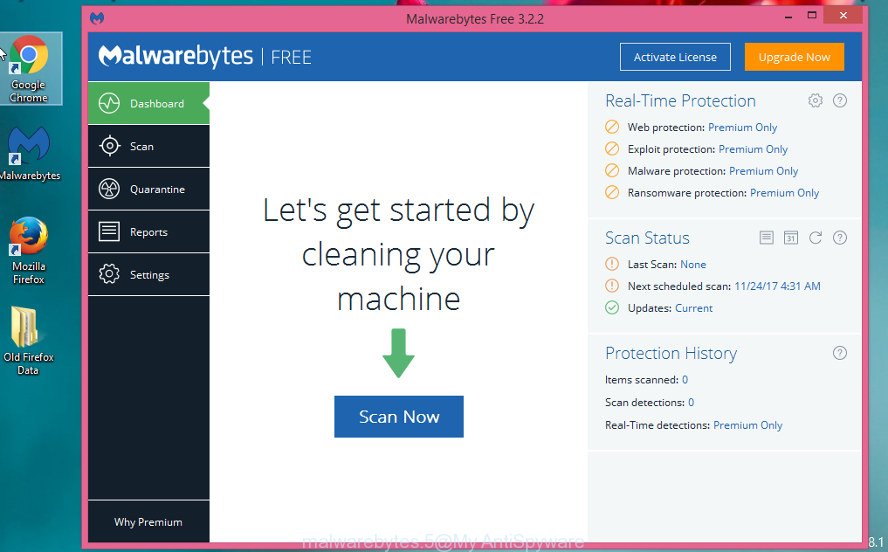 MalwareBytes Free for MS Windows