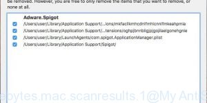 Malwarebytes for Apple Mac - scan results