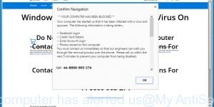 Your computer has alerted us