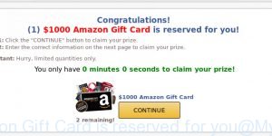 $1000 Amazon Gift Card is reserved for you