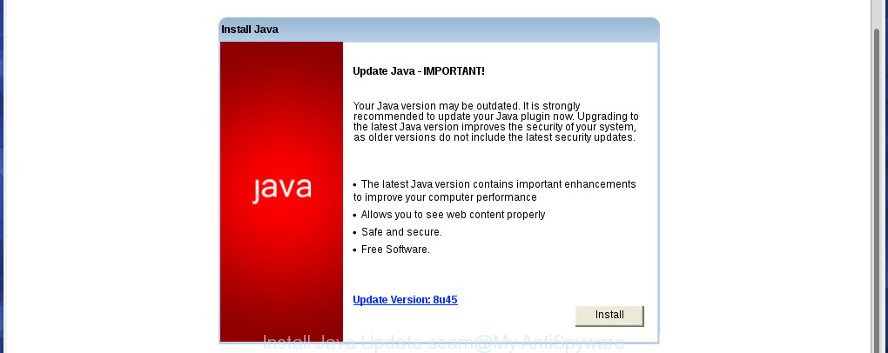 Install Java Update scam