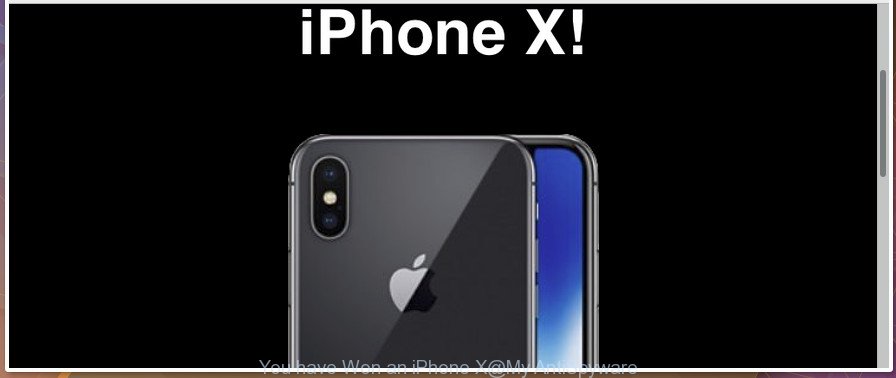 You have Won an iPhone X