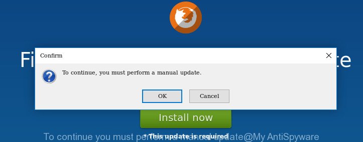 To continue you must perform a manual update