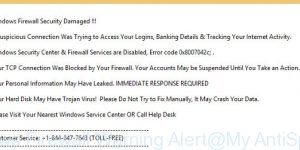 Windows Firewall Warning Alert