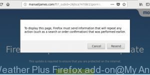 Current Weather Plus Firefox add-on