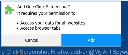 One Click Screenshot Firefox add-on