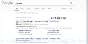 Fake ads in Google search results
