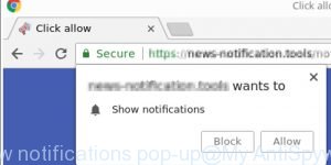 show notifications pop-up