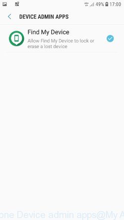 Android phone Device admin apps