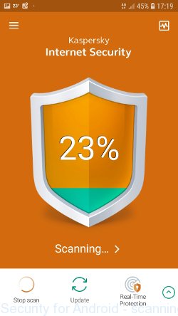Kaspersky Internet Security for Android - scanning