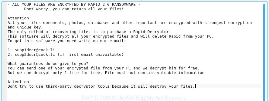 RAPID RANSOMWARE